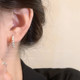 Silver earrings for women in autumn and winter niche design light luxury high-end temperament earrings 2025 new popular earrings