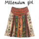 Flower and bird mesh fragmented skirt 2025 summer new design niche high waist retro A-line short skirt vintage