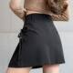 Irregular suit skirt girl spring and summer high -waisted high -waisted half skirt A -line pleated skirt small
