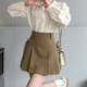 Irregular suit skirt girl spring and summer high -waisted high -waisted half skirt A -line pleated skirt small
