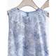 French high-end temperament blue sleeveless dress for women 2025 summer new casual irregular splicing long skirt