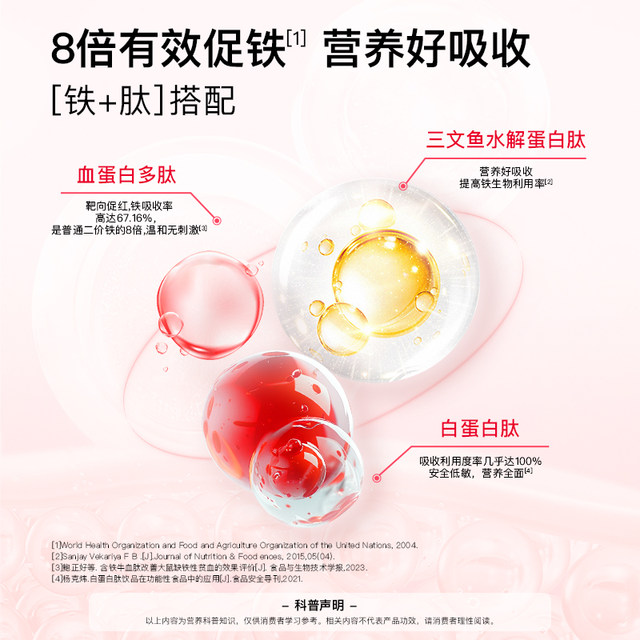 Minayo has iron-rich gummies high-grade vitality iron containing iron element for teenagers and women to supplement their vitality and blood for pregnant women.