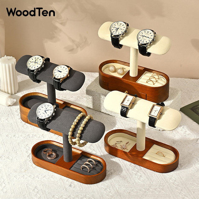 Mu Shi solid wood watch display shelf high -end watch watch bracelet display shelf jewelry jewelry storage display prop
