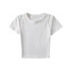 Black cotton hollow short-sleeved T-shirt for women in women's slim summer new high-waisted navel-exposed top ins Korean style
