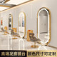 Barber shop mirror Internet celebrity beauty salon mirror trendy wall-mounted LED touch mirror hair salon special hair cutting mirror