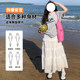 
White lace skirt for women in summer seaside vacation large size cake skirt design feeling covering belly and making a slim A-line puffy skirt
