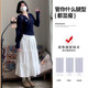 Gentle style white skirt for women, summer, slightly fat, large size mm drooping umbrella skirt sweet age-reducing puffy cake skirt long style