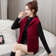Vests in autumn and winter wearing velvet hooded vests in the vest in the vest in the vest, the old -fashioned jacket double -faced mother pretend to be a velvet horses clip

