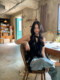 Ren Xiaoyi's sleeveless halter neck top loose foliage suspender vest