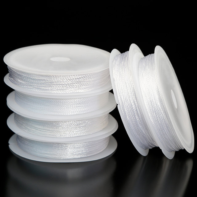 Pearl thread imported wear-resistant pearl necklace thread handmade jewelry bracelet braided non-elastic cord white strand