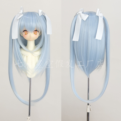 taobao agent Double ponytail hair three -pointer BJD wig MDD Xiongmei 3 -point doll cute little braid long double ponytail hair embryo