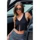 2022 Cross-border Amazon Summer New European and American Women's Sexy V-neck Sling Knitted Sweater Vest Vest Vest
