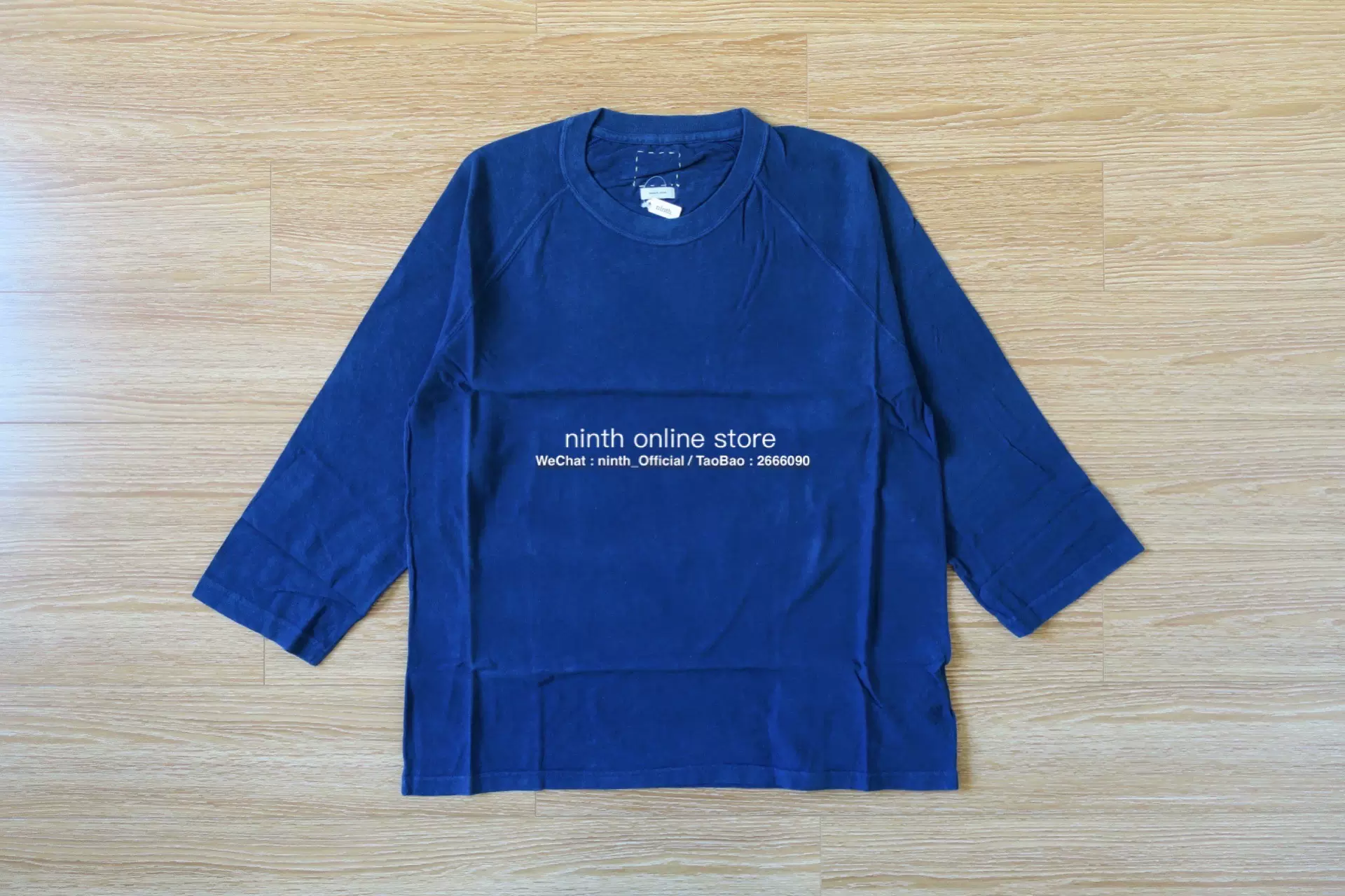 现货】VISVIM 17AW CLUBHOUSE TEE 3/4 (N.D.) 蓝染七分袖T恤-Taobao