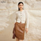 Evely skirt retro leather large pocket high-end skirt 2024 spring and summer new style