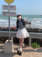 72VSICE Academy style design knitted cardigan for women's spring high-waisted short skirt A-line skirt two versatile
