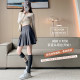 Pocket pleated skirt for women in summer 2024 new elastic high waist A-line elastic short skirt to make you look slim and small skirt