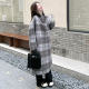 Spot loose new style is available for sale in 2024 winter Korean version of high-quality versatile long plaid double-sided cashmere coat