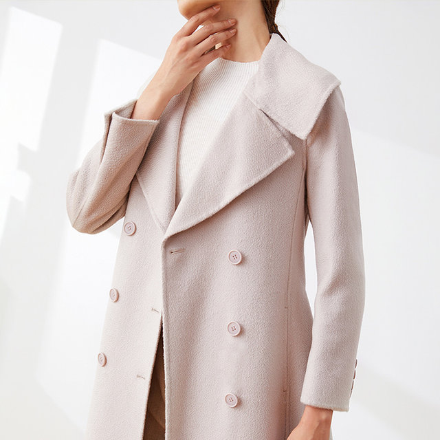 Ma Tiannu women's clothing autumn and winter new style commuter over knee double-breasted double-sided wool coat cloak jacket fashionable and versatile