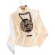 Large size new Chinese national wind embroidered sweater sweater 2025 spring new high -end red top outer jacket female