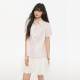 Pink ers co-branded summer age-reducing red striped bow short-sleeved design puff sleeve shirt for women
