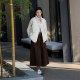 BSiEE belt corduroy skirt new year autumn and winter retro high waist slimming mid-length A-line skirt