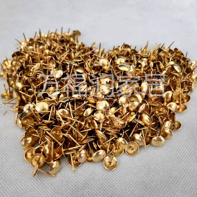 Golden foam nails big heads round head copper pushpin exquisite golden sofa foam nail soft bag hard bag drum nail press nail