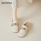 Daphne bag-toe half-slippers for women 2025 new spring and summer wear soft sole sandals with bow lazy muller sandals