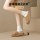 Daphne half-pack Birkenstock shoes for women thick sole 2025 spring and summer new lazy people pedal half-roll sheepskin head slippers
