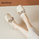 Daphne bag-toe half-slippers for women 2025 new spring and summer wear soft sole sandals with bow lazy muller sandals