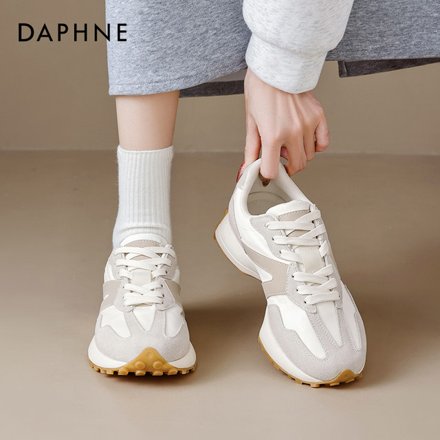 Daphne thick-soled Gan shoes for women 2025 new autumn white dad sports heightening white shoes moral training shoes