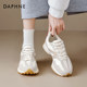 Daphne thick-soled Gan shoes for women 2025 new autumn white dad sports heightening white shoes moral training shoes