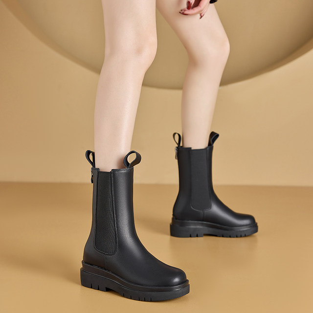 Thickened velvet chimney boots 2025 new fur integrated snow boots autumn and winter Martin boots short boots Northeast cotton shoes