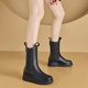 Thickened velvet chimney boots 2025 new fur integrated snow boots autumn and winter Martin boots short boots Northeast cotton shoes