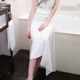 A new 2023 summer skirt, a high-waisted, slim chiffon hip-packing long skirt
