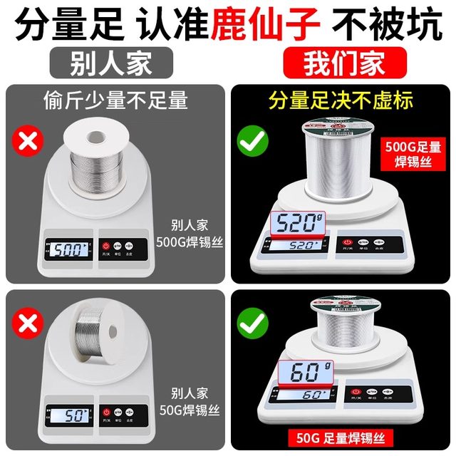 Deer Fairy Solder Wire 63 Tin Wire Lead-free Soldering Iron Mobile Phone Maintenance Soldering Wire High Purity 99 Low Temperature Scent