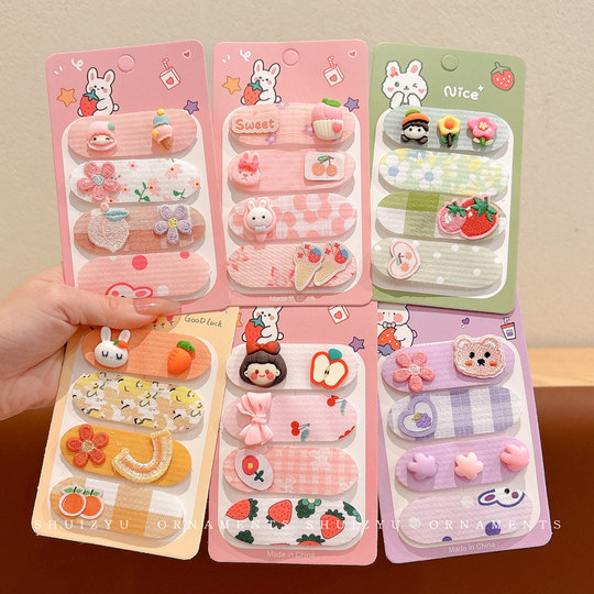 Children's cute broken hair artifact bangs sticker 2025 new girls Velcro baby hair sticker little girl hair accessories