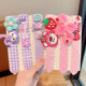 Children's Strawberry Bear Velcro Headband Cartoon Girl Hairband Broken Hair Artifact Baby Bangs Sticker Little Girl Headdress
