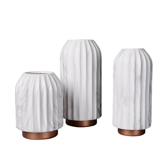 Green plants, small diameter vase, decal, stone pattern, ceramic flower pot, gardening, ceramic crafts, home decoration ornaments porcelain
