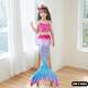 Children's Mermaid Swimsuit Performing Swimsuit Sanpot Set Favorite Large Middle Girl Princess Skirt Bikini clothing
