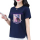 Pure cotton T-shirt for women's short-sleeved summer new style fashionable casual and versatile large size loose slimming women's top