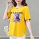 Pure cotton T-shirt for women's short-sleeved summer new style fashionable casual and versatile large size loose slimming women's top