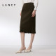 LANCY/Langzi 2024 autumn new knitted straight mid-length high-waisted skirt high-end elegant commuter skirt
