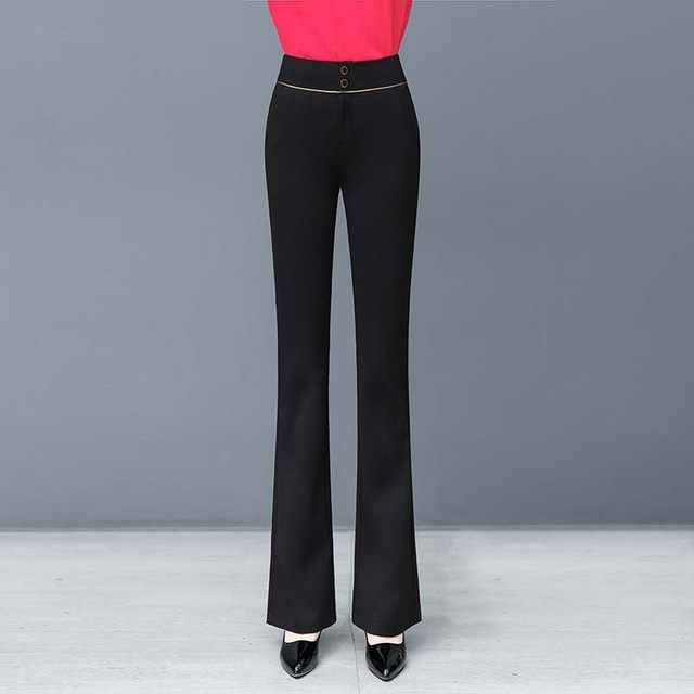 Women's 2022 Spring and Autumn New Style Fleece Drop High Waist Outer Wearing Pants Thin Stylish Extensive Wide Legs
