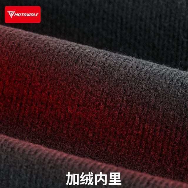 Autumn and winter carbon fiber motorcycle riding gloves genuine leather plus velvet warm motorcycle windproof and cold waterproof knight equipment