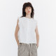 CUBIC cotton lace lace small flying sleeves simple and versatile sleeveless shirt loose casual top
