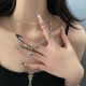 Star Double Necklace Men's Trendy Sweater Chain Light Luxury Niche Design Hip-Hop Style Couple Boys and Girls Clavicle Chain