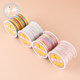 Section dyed colored 72 jade line 30 meters gradient colored colorful section dyed hand-woven thread rainbow braided rope colored rope
