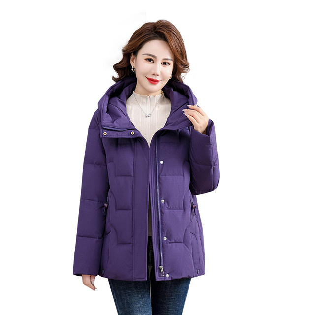 Yalu Middle-aged Mom Down Jacket Women's 2025 Winter Style Thickened Short Hooded Warm Jacket