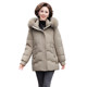 Yalu Mama Down Jacket Winter Fox Big Fur Collar Jacket 2025 New Middle-aged and Elderly Casual Warm Cotton Jacket Women