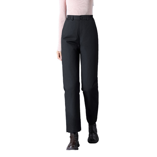 Yalu Mama Down Pants Women's 2025 Winter New Middle-aged and Elderly Fashion Loose Two-Wear Warm Straight Long Cotton Pants